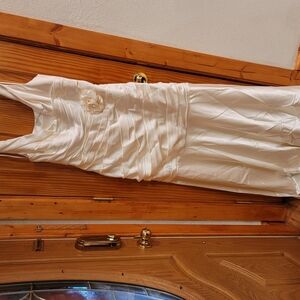 JS Collections Cream Sleeveless Wedding Dress